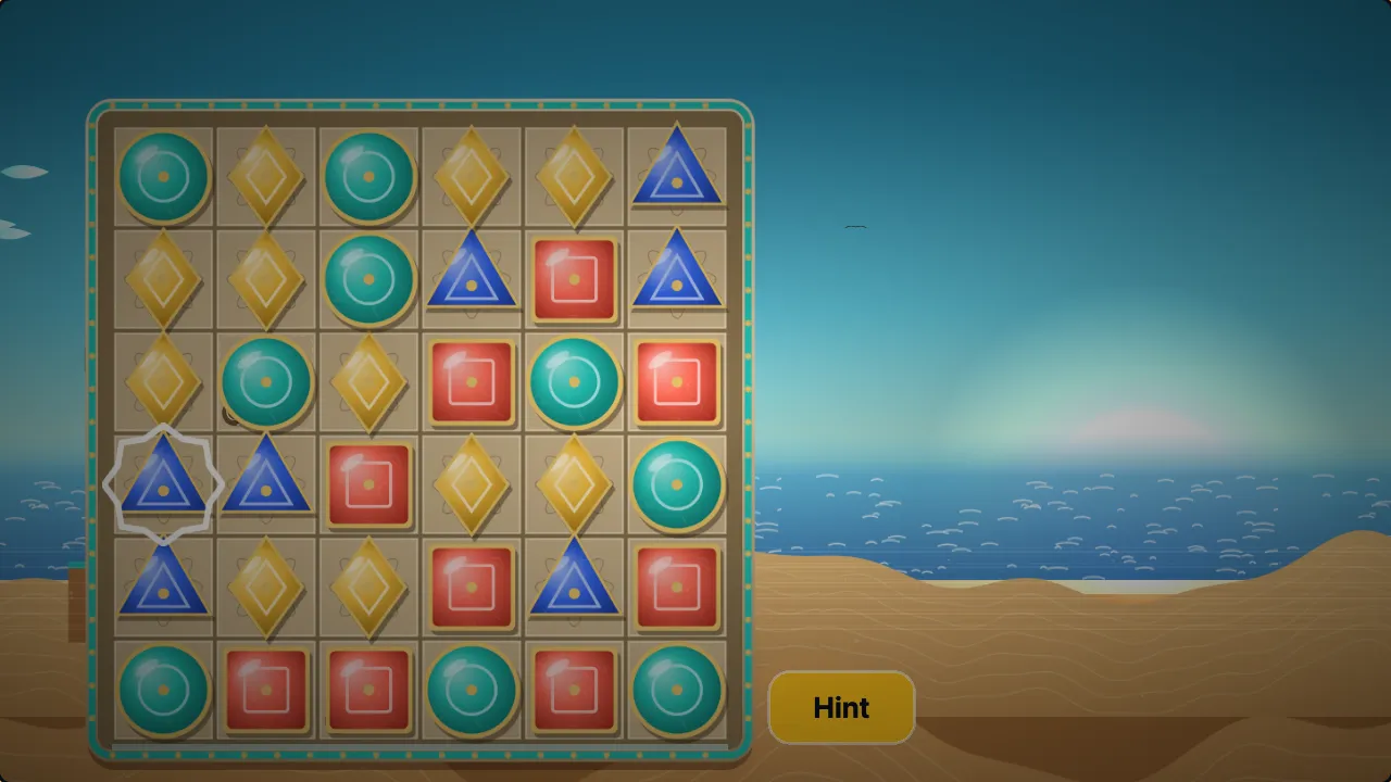 A court of glazed mosaic tesserae in turquoise, lapis, coral and gold under a great stone meridian arc in the desert, with sea roses opening and a mirage of the old sea shimmering over the dunes.